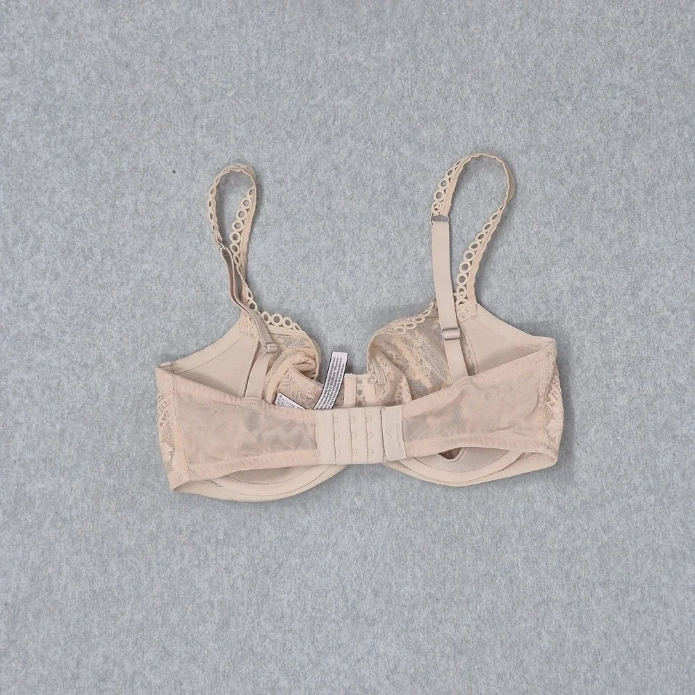 Victoria's Secret Women Bra 34DD Beige Dream Angels Push Up No Padding Underwire